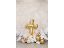 Partydeco Folienballon Kreuz Gold, 103.5 x 74.5 cm