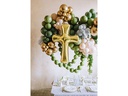 Partydeco Folienballon Kreuz Gold, 103.5 x 74.5 cm