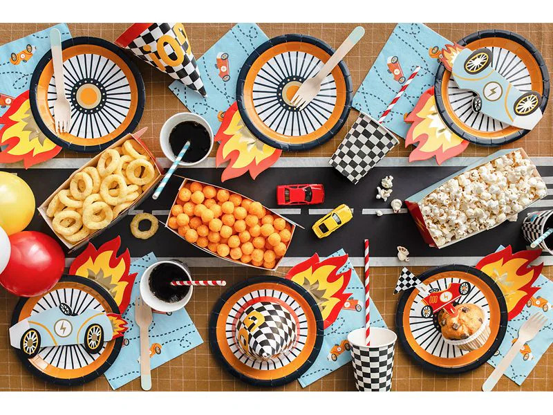Partydeco Einladungskarte Auto mix, 6 Stück