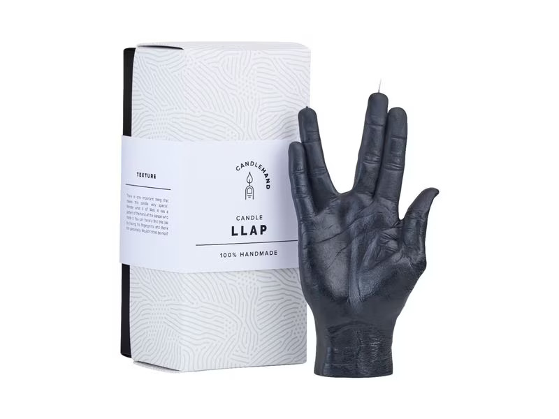 Mandatus Kerze LLAP Candle Hand, Schwarz