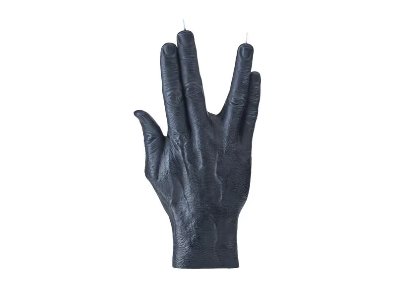 Mandatus Kerze LLAP Candle Hand, Schwarz