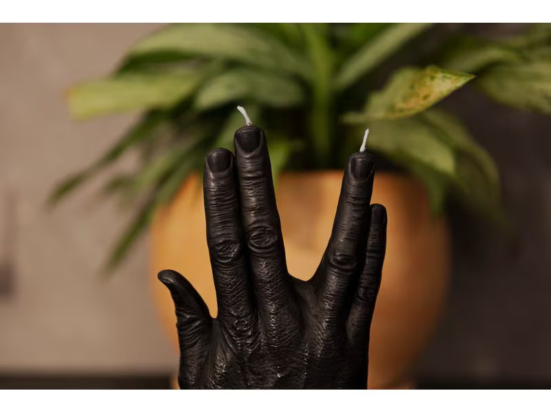 Mandatus Kerze LLAP Candle Hand, Schwarz
