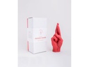 Mandatus Kerze Crossed Fingers Candle Hand, Rot
