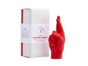 Mandatus Kerze Crossed Fingers Candle Hand, Rot