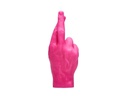 Mandatus Kerze Crossed Fingers Candle Hand, Pink