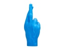 Mandatus Kerze Crossed Fingers Candle Hand, Blau
