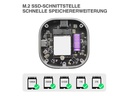 4smarts Magnetisches SSD-Gehäuse Kickstand MagSafe-kompatibel grau