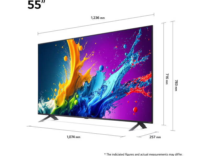 LG TV 55QNED80T6A 55, 3840 x 2160 (Ultra HD 4K), LED-LCD