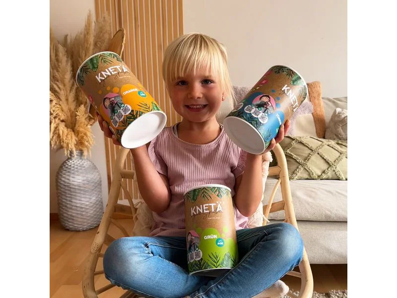KNETÄ Knetmasse XXL Papierdose 1 kg Gelb