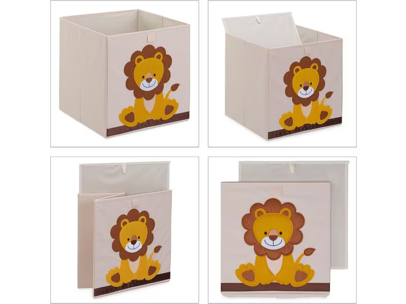 relaxdays Spielzeugbox Löwe