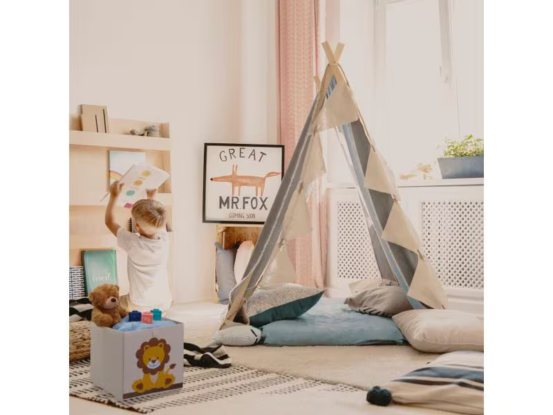 relaxdays Spielzeugbox Löwe