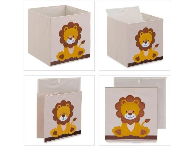 relaxdays Spielzeugbox Löwe