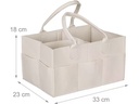 relaxdays Organizer Windel Caddy Filz Beige