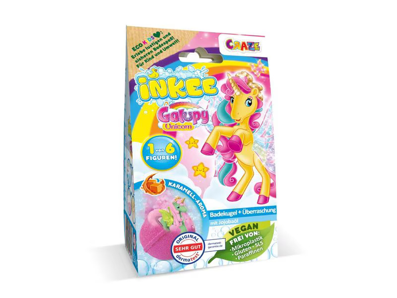 Craze Badespass Inkee Überraschungsbadekugel Galupy Unicorn