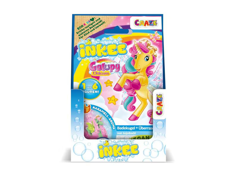 Craze Badespass Inkee Überraschungsbadekugel Galupy Unicorn