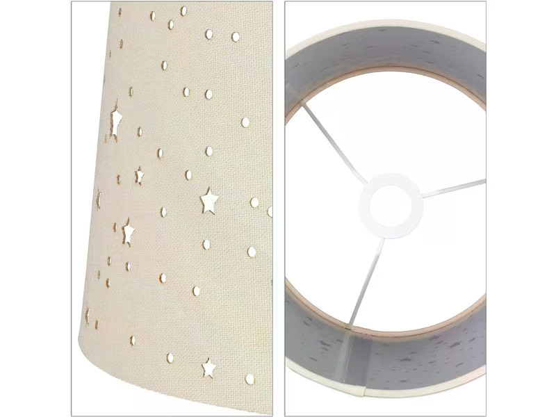 relaxdays Tischlampe Sterne Hellbraun