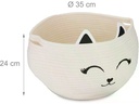 relaxdays Spielzeugkorb Filz Katze