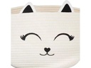 relaxdays Spielzeugkorb Filz Katze