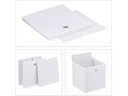 relaxdays Aufbewahrungsbox 4er Set Weiss