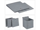 relaxdays Aufbewahrungsbox 4er Set Grau