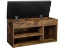 VASAGLE Truhe mit 3 Fächer 80 x 30 x 44 cm, Braun