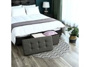 Songmics Truhe mit Deckel 76 x 38 x 40 cm, Dunkelgrau