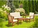 COCON Loungeset Lausanne, Braun/Weiss, 4 Sitzplätze