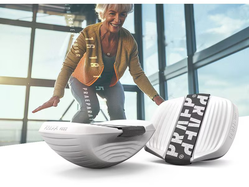 PRAEP Balance Board Pods 2.0 Weiss, integrierte Straps
