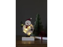 Konstsmide LED-Figur Schneemann, Holz &amp; Baumwolle, 6 LED