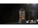 Konstsmide LED Laterne Weihnachtsmann mit Hund, 10.5 x 10.5 x 27.5 cm