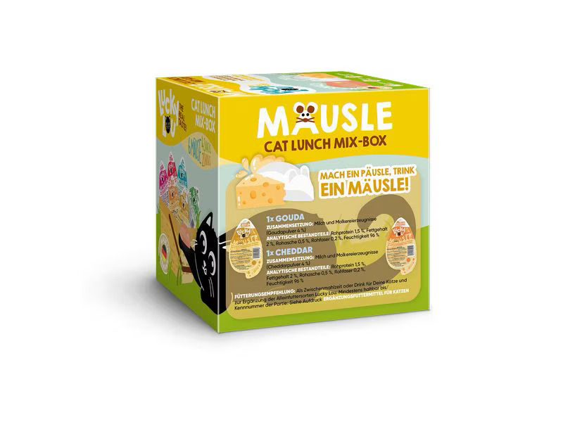 Lucky Lou Katzen-Nahrungsergänzung Mäusle Multipack, 6 x 28 g