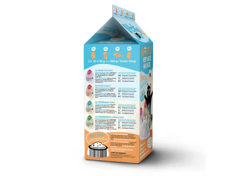 Lucky Lou Katzen-Nahrungsergänzung Mäusle Multipack, 20 x 28 g