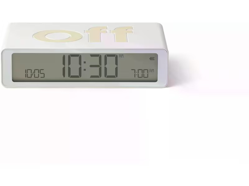 Lexon Digitalwecker Flip Classic Weiss