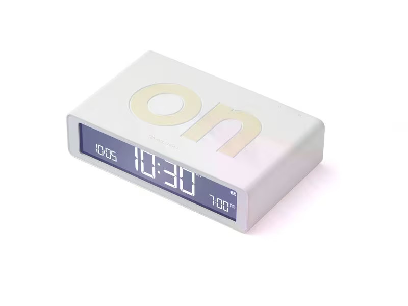 Lexon Digitalwecker Flip Classic Weiss