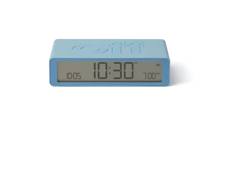 Lexon Digitalwecker Flip Classic Hellblau
