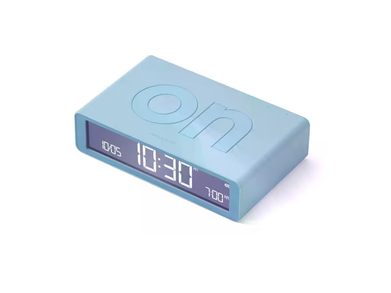 Lexon Digitalwecker Flip Classic Hellblau
