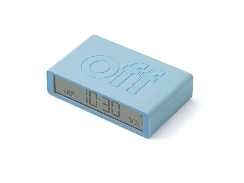 Lexon Digitalwecker Flip Classic Hellblau