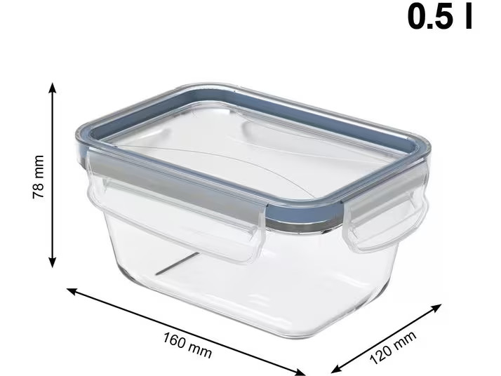 Rotho Kühlschrankorganizer Click &amp; Lock 3 x 0.5 l