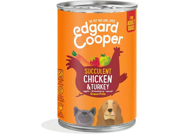 Edgard &amp; Cooper Nassfutter Adult Huhn + Truthahn, 6 x 400 g