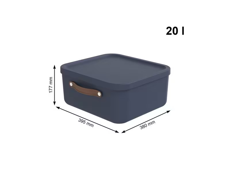 Rotho Aufbewahrungsbox Maloja 20 l, Midnight Blau