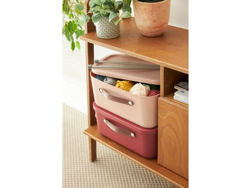 Rotho Aufbewahrungsbox Maloja 12 l, Meadow Rose