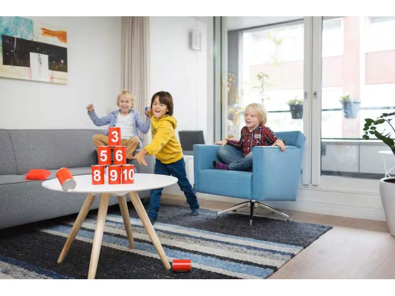 BS Toys Wurfspiel Büchsenwerfen rot mit Zahlen