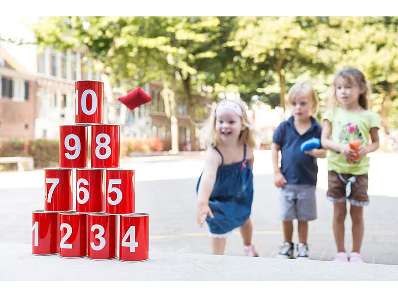 BS Toys Wurfspiel Büchsenwerfen rot mit Zahlen