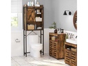 VASAGLE mit Schrank 64 x 24 x 171 cm, Braun/Schwarz