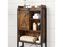 VASAGLE mit Schrank 64 x 24 x 171 cm, Braun/Schwarz
