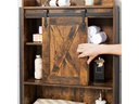 VASAGLE mit Schrank 64 x 24 x 171 cm, Braun/Schwarz