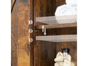 VASAGLE mit Schrank 64 x 24 x 171 cm, Braun/Schwarz