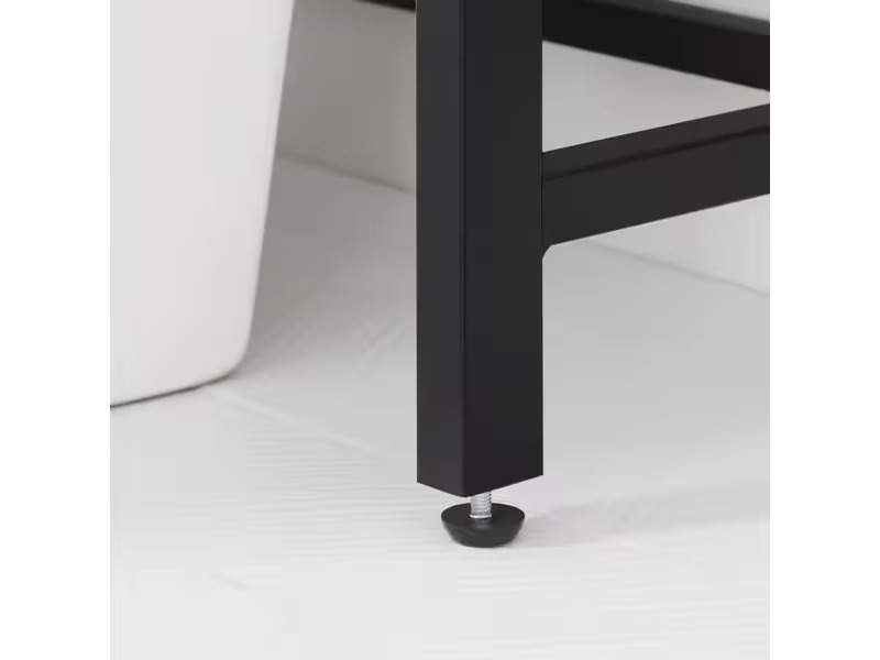 VASAGLE mit Schrank 64 x 24 x 171 cm, Braun/Schwarz