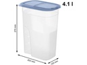 Rotho Vorratsdose Sunshine 4.1 l, Blau/Transparent