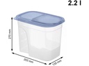 Rotho Vorratsdose Sunshine 2.2 l, Blau/Transparent